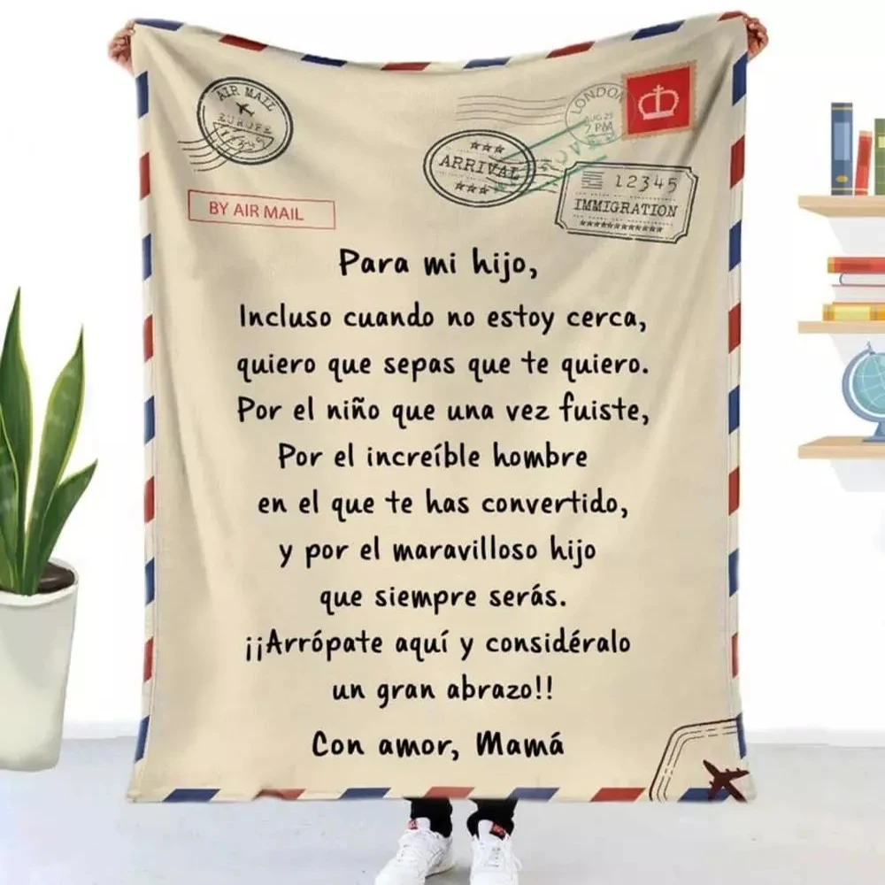 Flanelė Antklodė Oro Pašto 3D Spausdinimo Sofa Išlaikyti Šiltas Vaikams, Antklodė, Namų Tekstilės ispanijos ir prancūzijos Letter Spausdinimo Antklodė
