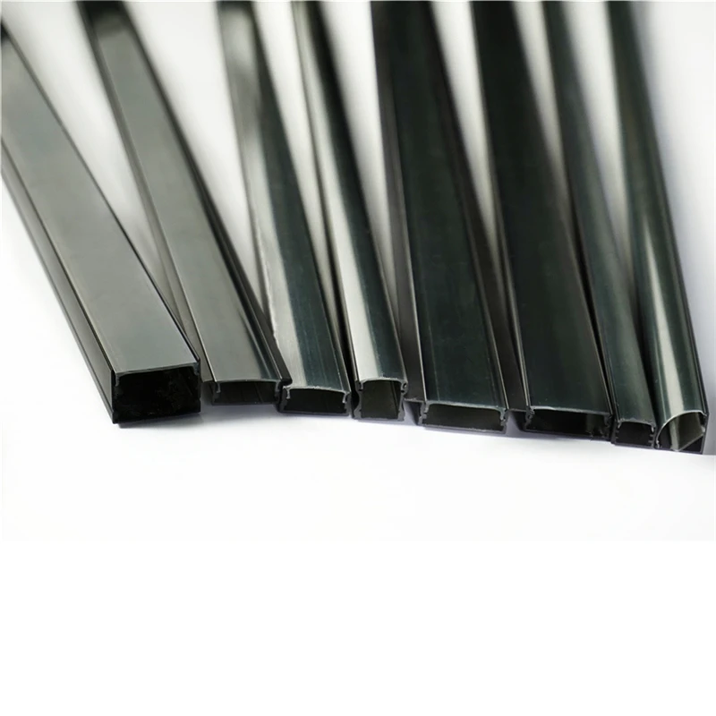 10pcsX200cm Įterptųjų juodo dangtelio aluminiuming profilis ,U, V, W modelis linijinės juostos led matinis juodos lubos, sienos, baras šviesos kanalo