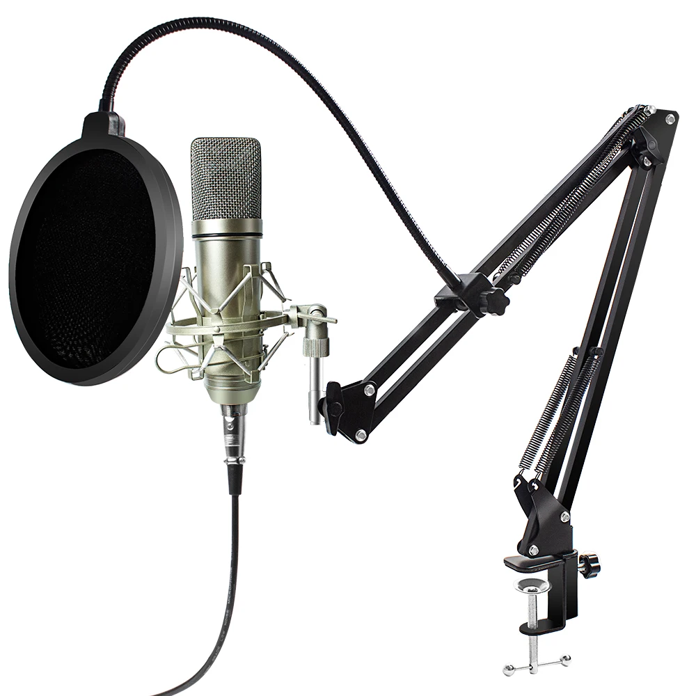 E23 Vokalinis Mikrofonas, Usb Xlr Studija Mikrofon Rinkinys, Sidabro spalvos Metalo 