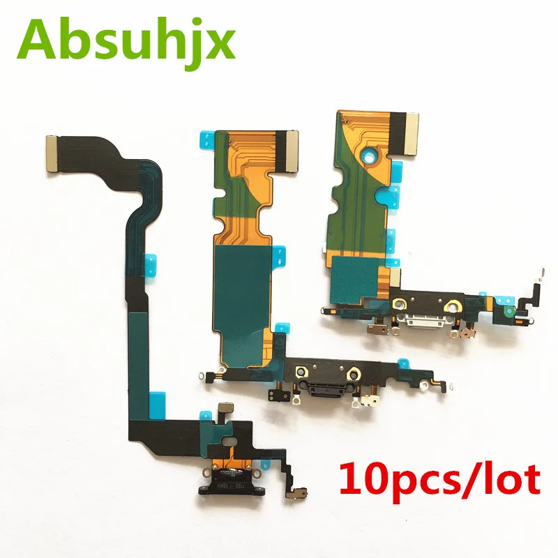 Absuhjx 10vnt Įkrovimo lizdas Flex Cable for iPhone 