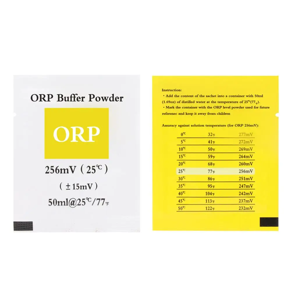 Yieryi15pcs ORP kalibravimo milteliai rezervo milteliai ORP testeris kalibravimo tirpalas, matavimo ir kalibravimo milteliai