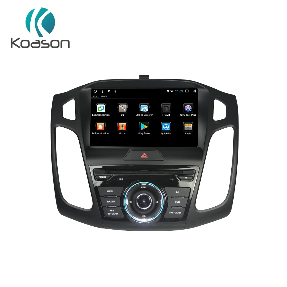 Koason Android Automobilio Multimedijos Grotuvas Stereo Sistemą Ford focus 9inch GPS Navigacija, Wifi, Bluetooth DVR RDS USB