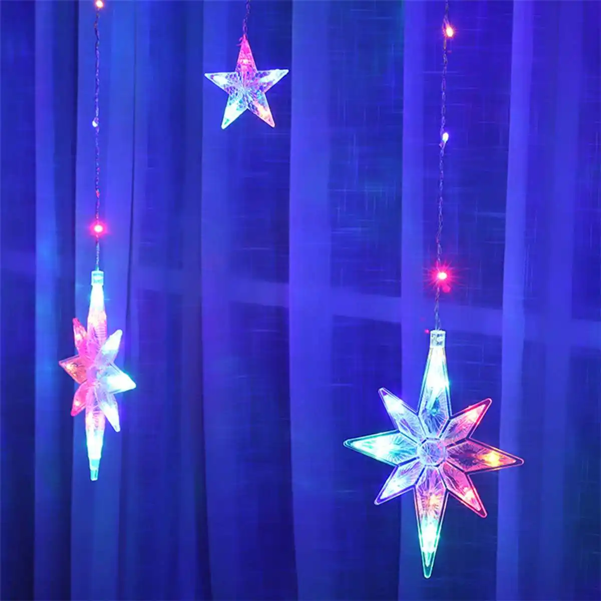 LED North Star Užuolaidų Šviesos 2,5 M 220V ES Kalėdinė Girlianda 