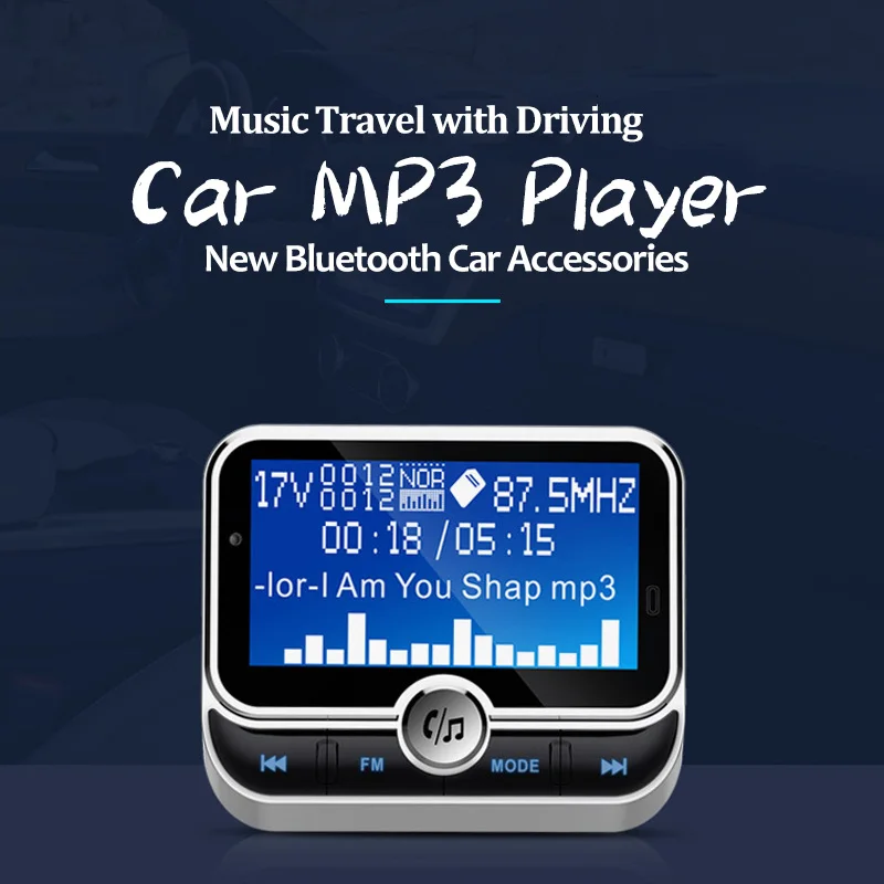 VR robotas, FM Siųstuvas Bluetooth Car MP3 Muzikos EQ Žaidėjas Paramos Katalogą Žaisti Wirless Automobilinio Rinkinio su 1.8
