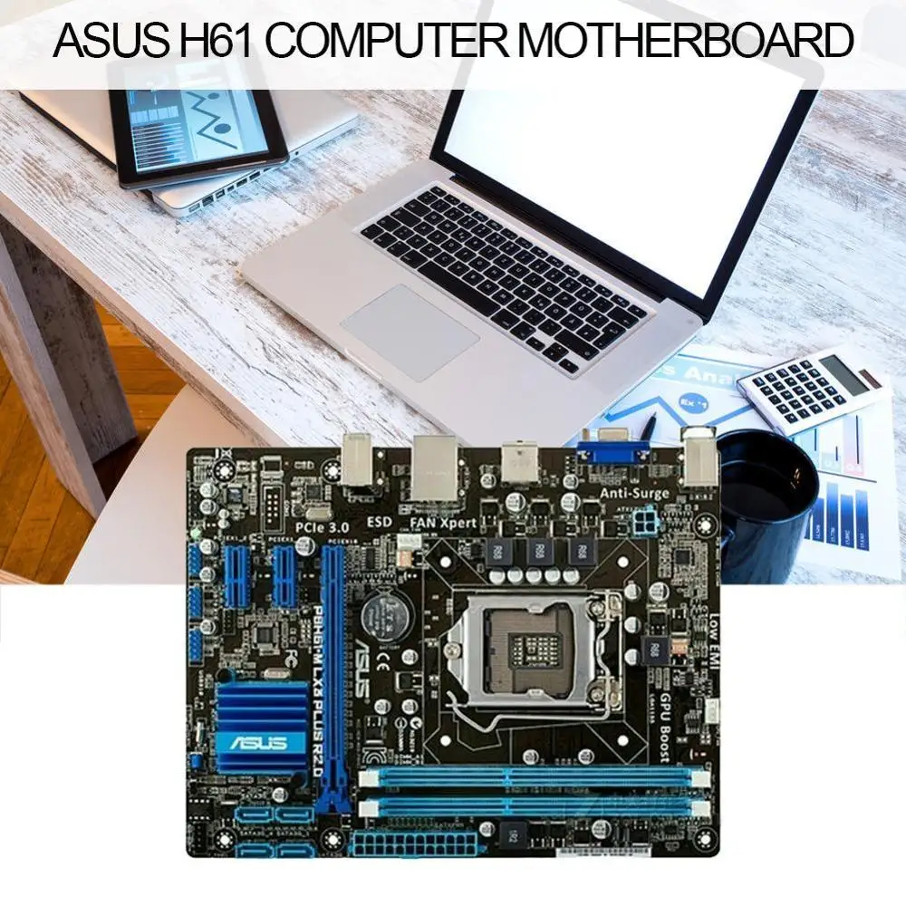 Už ASUS GA-H61M-S1 Darbastalio Plokštė H61 Lizdas, i5, i3 LGA Originalaus BIOS Naudojamas DDR3 16G H61M-DS1 Mainboard 1155 i7 2021