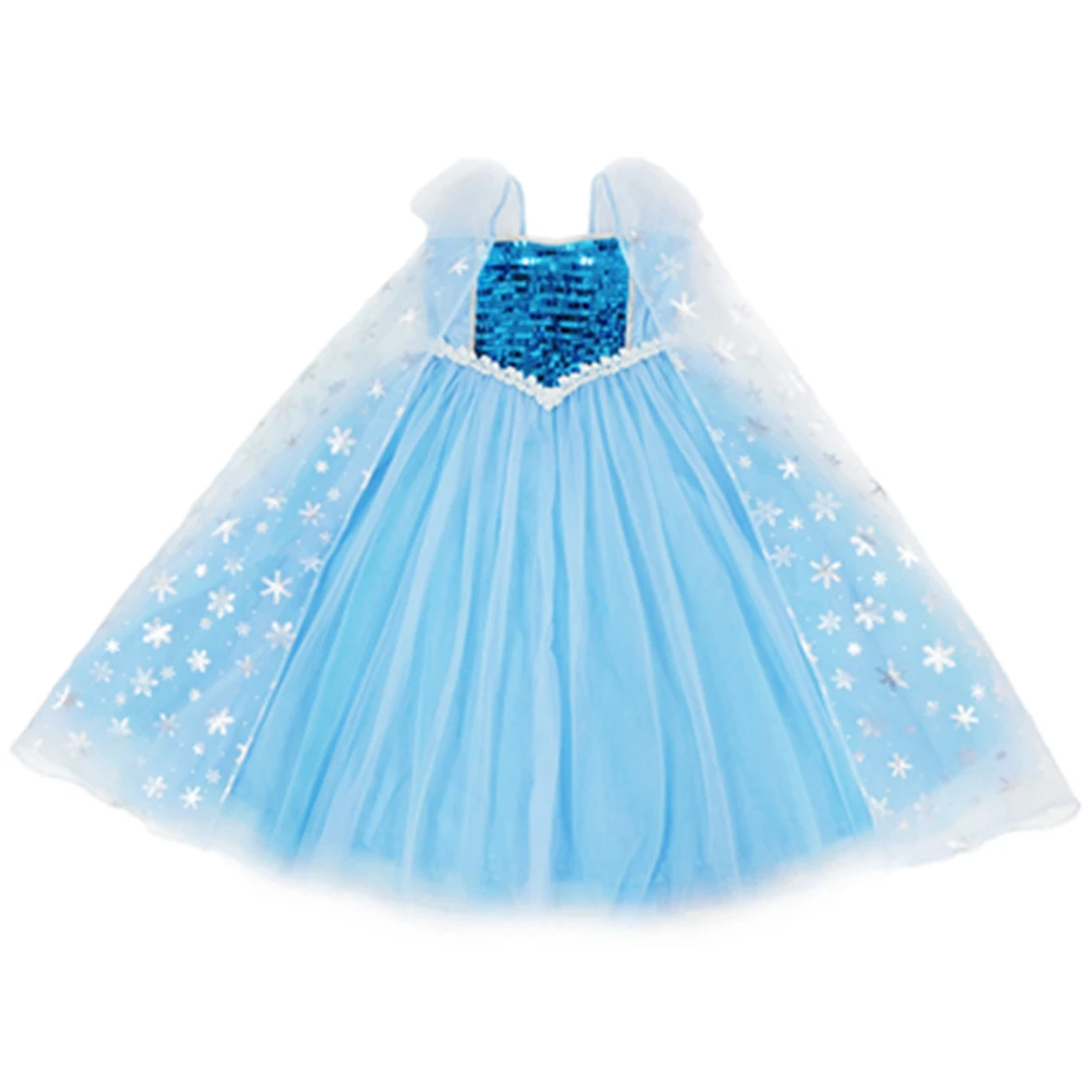 Snaigės Elsa Princesė Suknelė Mergaitėms Kalėdų Sniego Karalienės Kostiumai Vaikams Elsa Suknelė Iki Gimtadienio Šviesiai Mėlyna China Suknelės