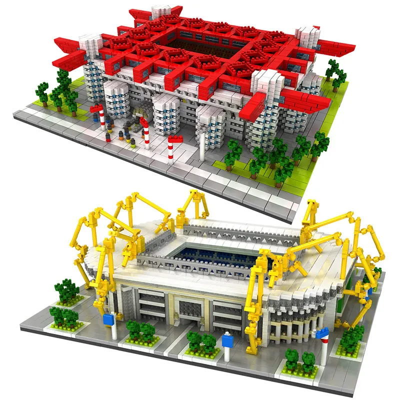 Mini Plytos, Statyba Blokai Deimantų Blokai Garsaus Architektūros Futbolo Srityje Futbolo Camp Nou Signalas Lduna Parkas Vaikas Žaislai