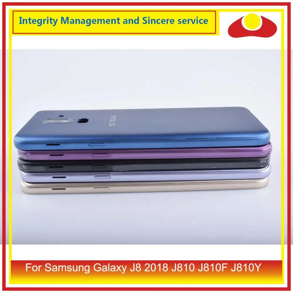 Originalus Samsung Galaxy J8 2018 J810 J810F SM-J810F Korpusas Baterijos dangtelis Galinis galinis Dangtelis Atveju, Važiuoklės Shell J8 Pakeitimo