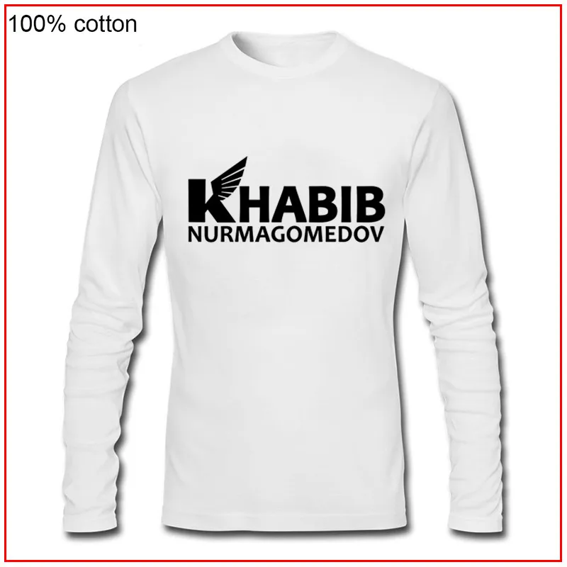 2020 sporto vyrų marškinėliai Erelis Khabib Nurmagomedov T Shirts rusijos MMA Kovotojas street Gatvė atsitiktinis o-kaklo, ilgomis rankovėmis Tee