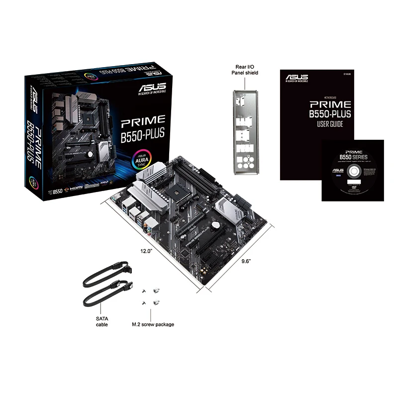 Naujos originalios Asus PRIME B550-PLUS pagrindinė plokštė+R5 5600X/R7 5800X/R9 5900X CPU, motininę plokštę+CPU rinkinys
