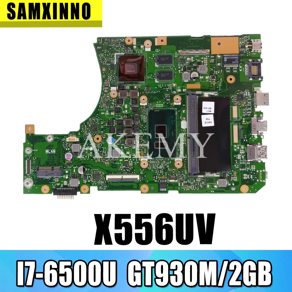 Naujas Mainboard Asus X556U X556UV X556UF X556UR X556UJ X556UQ X556UQK nešiojamojo kompiuterio plokštę 4GB I7-6500U CPU GT930M/2GB DDR4