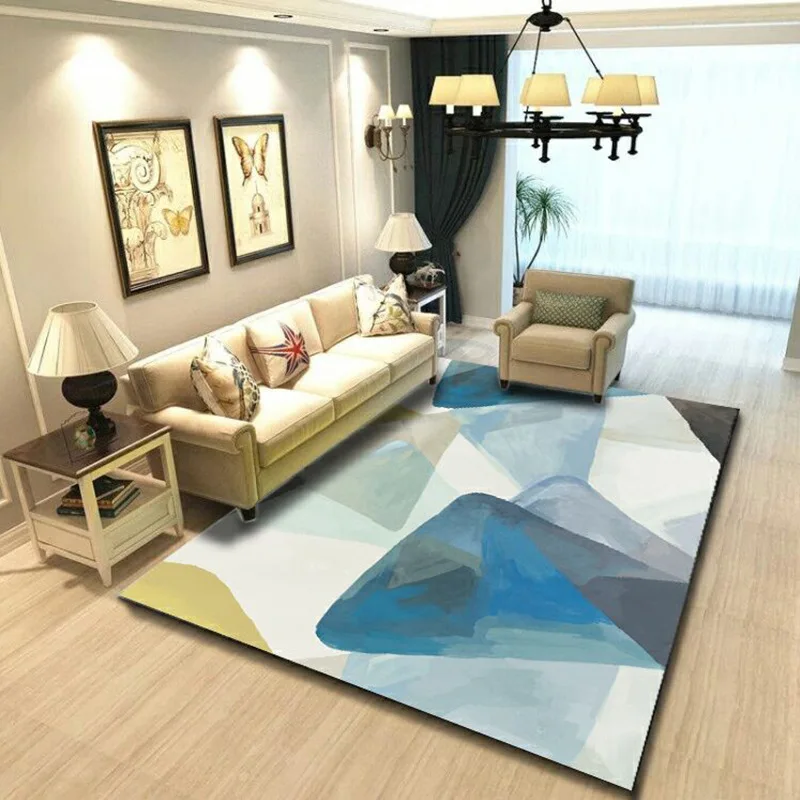 Kambarį kilimas, šviesos prabangus, paprastas ir modernus, spausdinami kilimų, skalbti, miegamojo lovos, sofa, durų kilimėlis