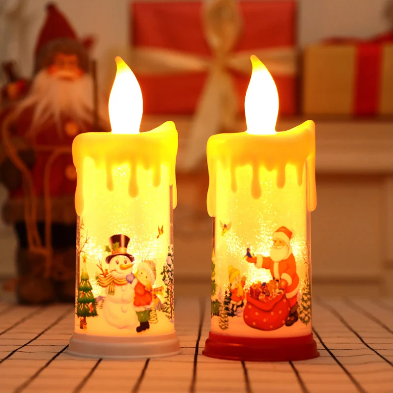 Naujas Kalėdų Ašaros LED Žvakė Elektroninėmis priemonėmis Žvakių Šviesos Darbalaukio Naktį Kalėdų Šviesos Vestuves Namų Dekoro