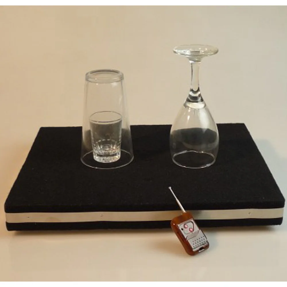 Du Viename Nuotolinio Valdymo Stiklo Dūžio Plokštelę Pro + Monetos Į Stiklo Kilimėlis Su Organinių Padengti Magija Gudrybės Gudrybė Etape Iliuzijų