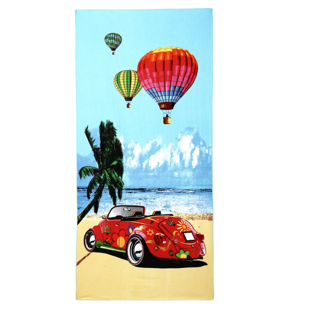 70x150cm Namų Tekstilės Vonia Rankšluostį Cartoon Automobilių Ballon Modelis Minkštas Mikropluošto Didelis Paplūdimio Rankšluosčiai