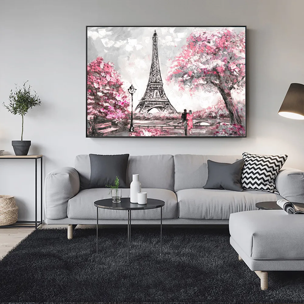 Sienos menas drobė atsižvelgiant į Paryžius Šiuolaikinės plakatai ir spausdina kambarį, kelionių iš Paryžiaus, sienų paveikslai, vidaus apdaila
