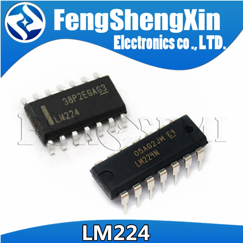 100vnt LM224 LM224N CINKAVIMAS-14 LM224DR SOP-14 Low Power Quad operational Amplifiers IC