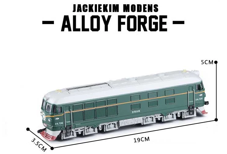 Aukštos Modeliavimo 1:87 Lydinio Traukinio Modelis Žaislas Dyzelinių lokomotyvų Vidaus degimo lokomotyvo Modelis Acousto-regos Vaikų Žaislas