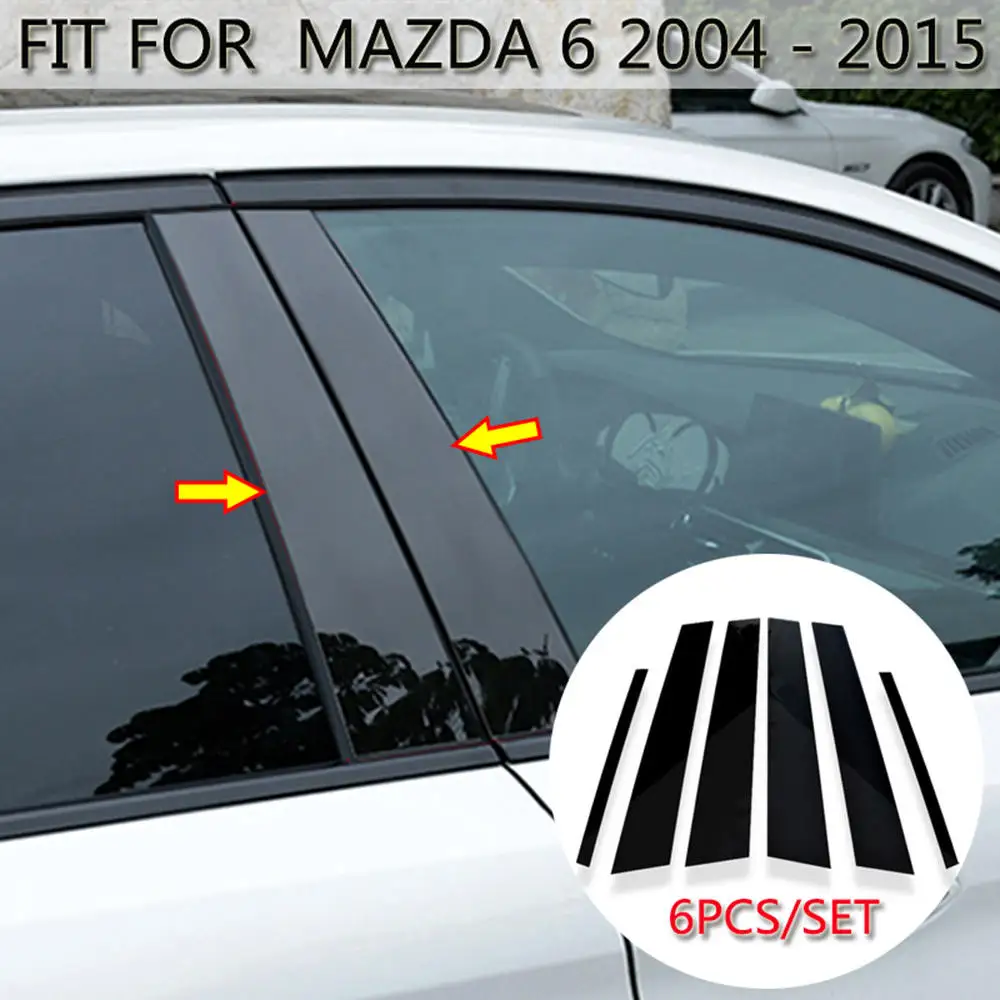 6PCS Langą Ramstis Pranešimų apdaila Apima Liejimo Tinka Mazda 6 2004-Už MAZDA 6 Juostelės