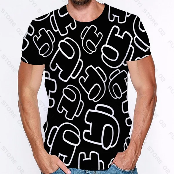 Tarp Mūsų Karšto Žaidimas T Shirt Mens 2020 3D Atspausdintas Tees Berniukai Šukuotinės Medvilnės Patogus Audinys Gatvės Juokinga Vyrų marškinėliai trumpomis Rankovėmis