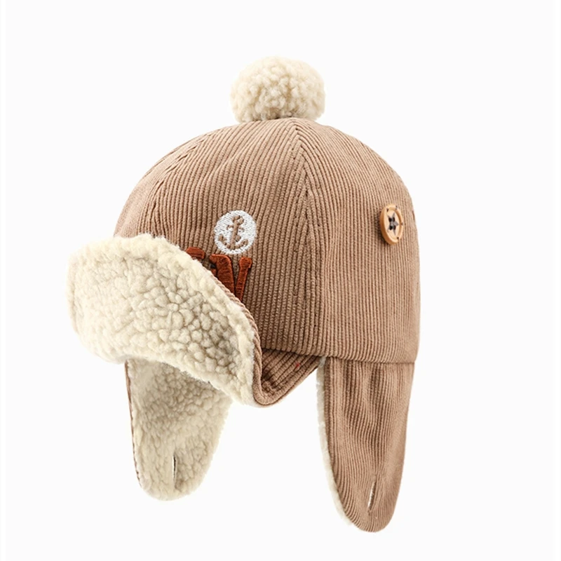 KARTELIO žiemos vaikų pasiekė bžūp lauko plius aksomo, šiltas, ausų apsaugos ėriukų vilnos skrybėlę letter spausdinimo laukinių žiemos kūdikių skrybėlę