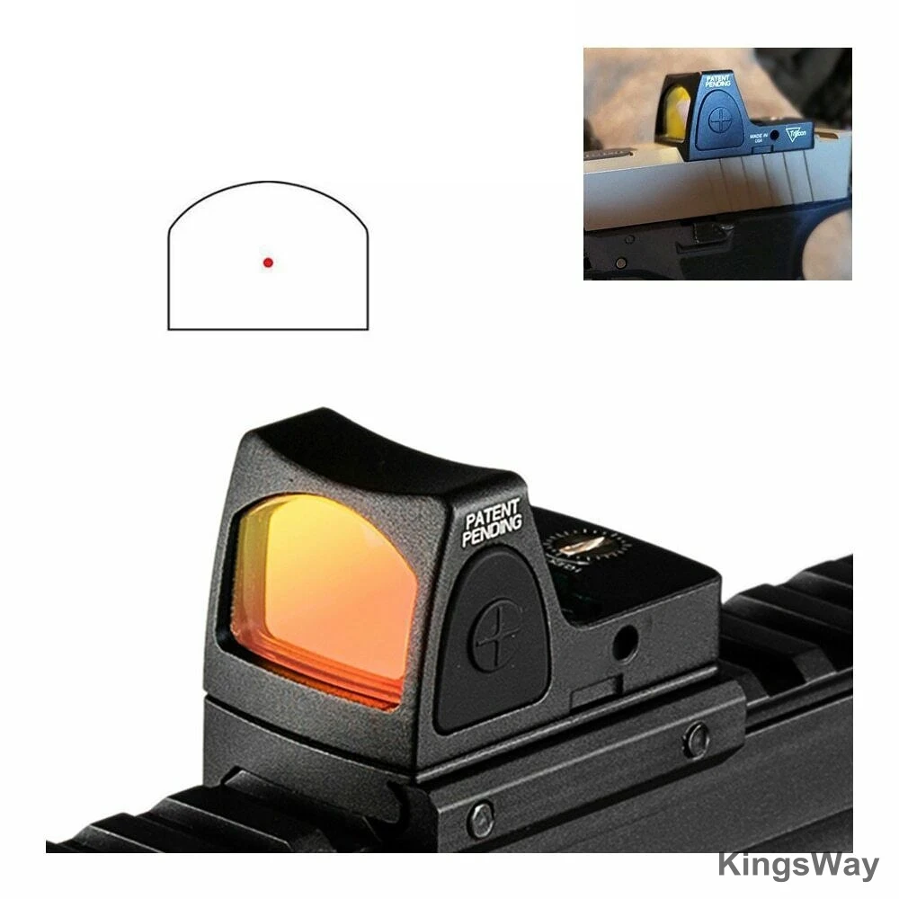 Naujas Mini RMR Red Dot Akyse Kolimatorius Akyse taikymo Sritis tinka 20mm Weaver/Medžioklės Šautuvas