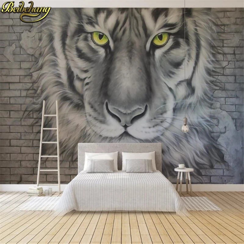 Beibehang Pasirinktinius nuotraukų 3D tapetai, freskos Tigras TV fono sienos dokumentų namų dekoro papel de parede Namų Puošybai sienos popieriaus
