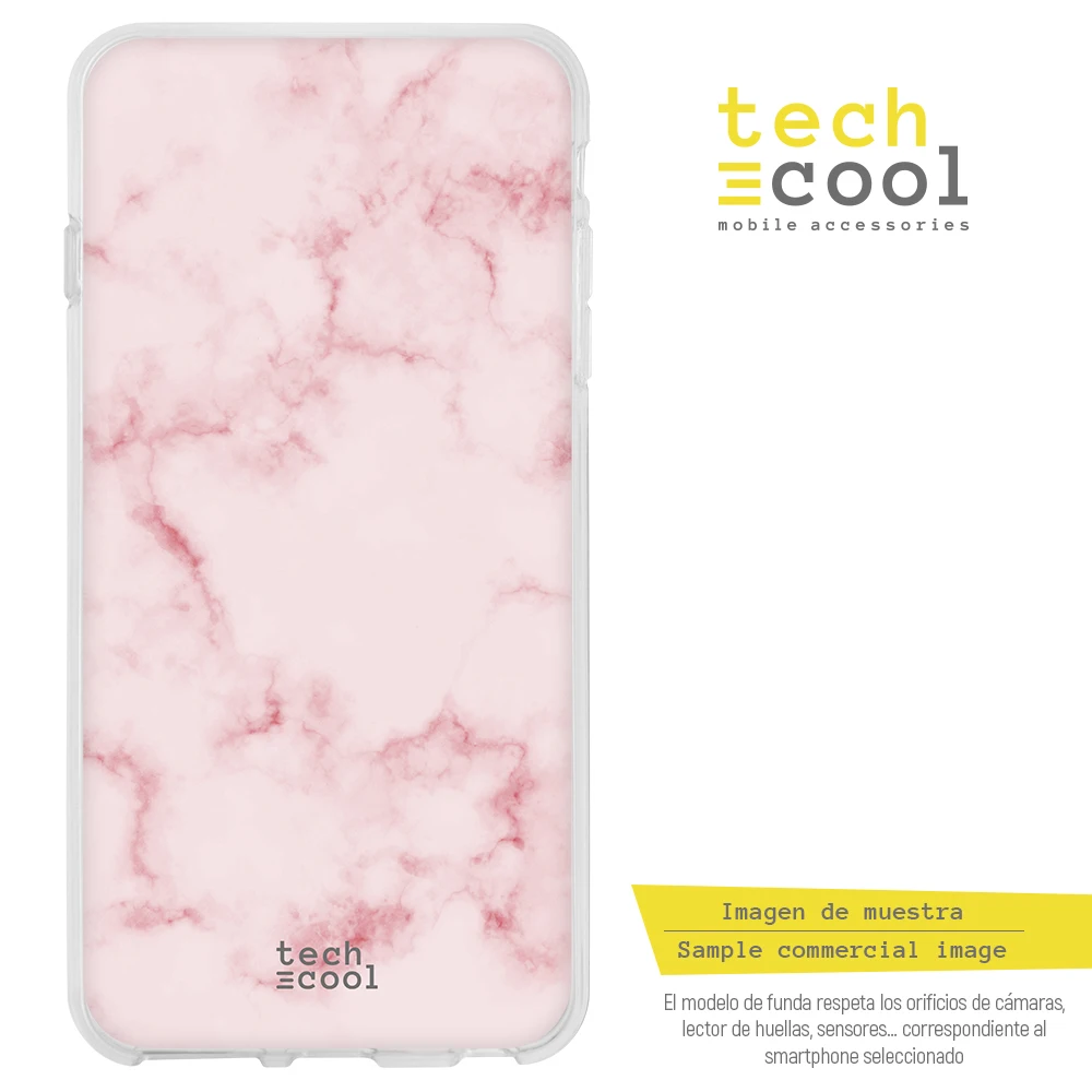 FunnyTech®Silikono Atveju Huawei P Smart Plus 2019 l marmuro tekstūros rožinė