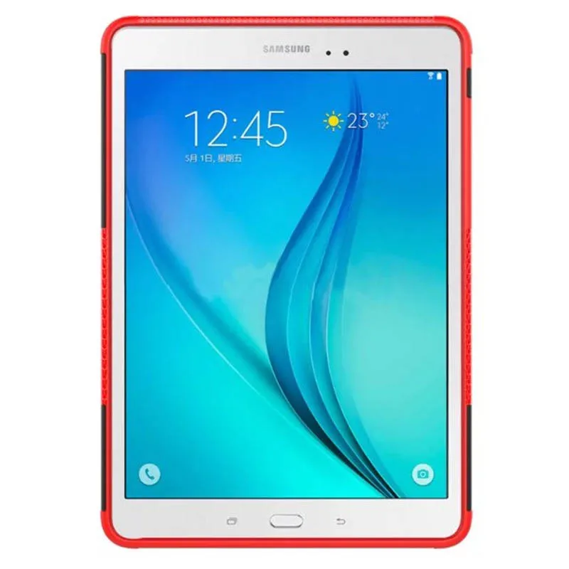 Hibridinis Patikima Combo Sunkiųjų Hard Cover Case for Samsung Galaxy Tab 9.7 SM T555 T550 P550 P555 Stovėti Tablet PC Case + rašiklis