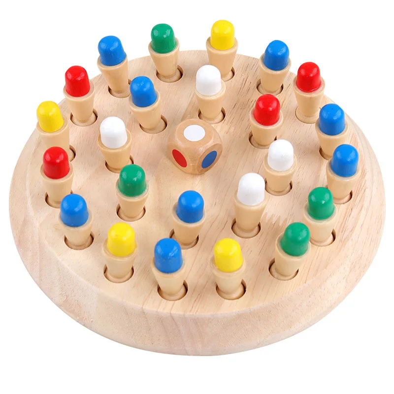 Montessori Medinių Spalvų Atminties Šachmatų Montessori vaikų ir Tėvų Darbalaukio Naudotis Kūdikių Atminties Dėlionės Žaidimas Žaislas Šachmatų Vaikams