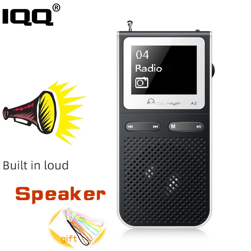 IQQ Hifi Mp3 Grotuvas Su Lound Kalbėti ir 8GB Gali Žaisti 100Hours Pastatytas FM Radijas Parama Plėsti Iki 128 GB Nešiojamas Grotuvas