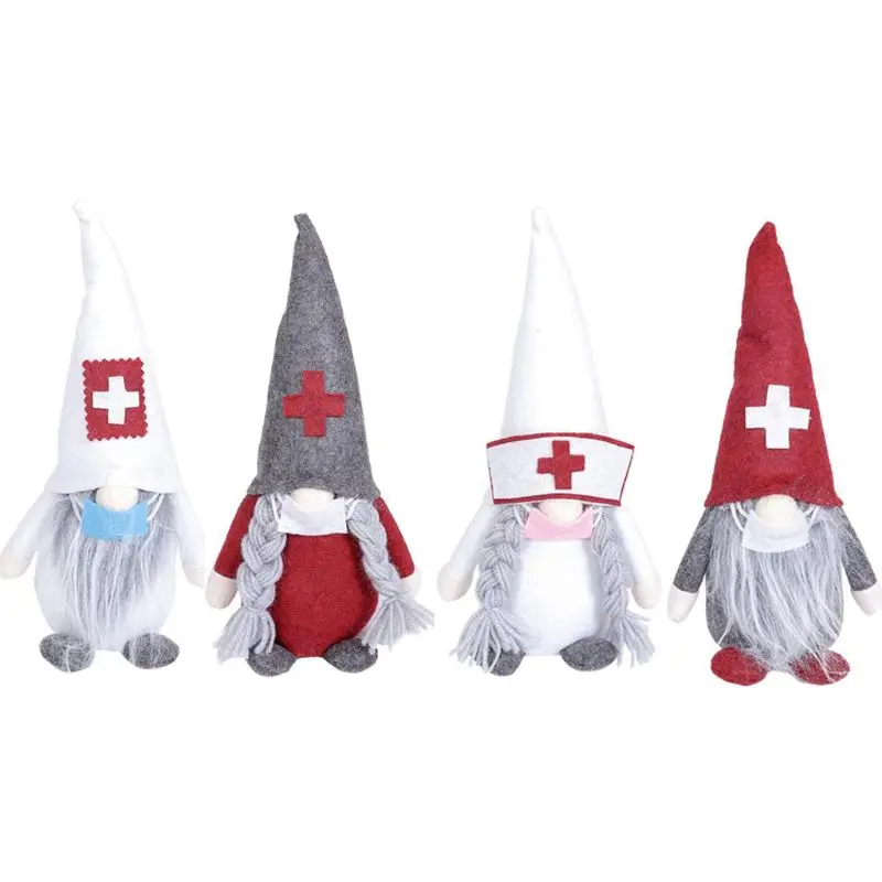 Kalėdų Seniai Skrybėlę Gydytojas, Slaugytoja Švedijos Gnome Santa Pliušiniai Žaislai, Lėlės, Papuošalai Nameliuose Šalis Dekoro Kalėdų Dovana
