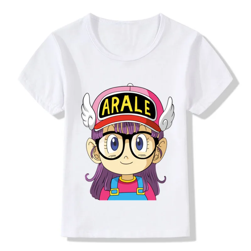 Vaikai Anime Arale Dizaino Juokingi marškinėliai Vaikams, Kūdikių Cute Drabužiai Berniukams, Mergaitėms, Vasaros Atsitiktinis Viršūnės T-shirt,HKP5110