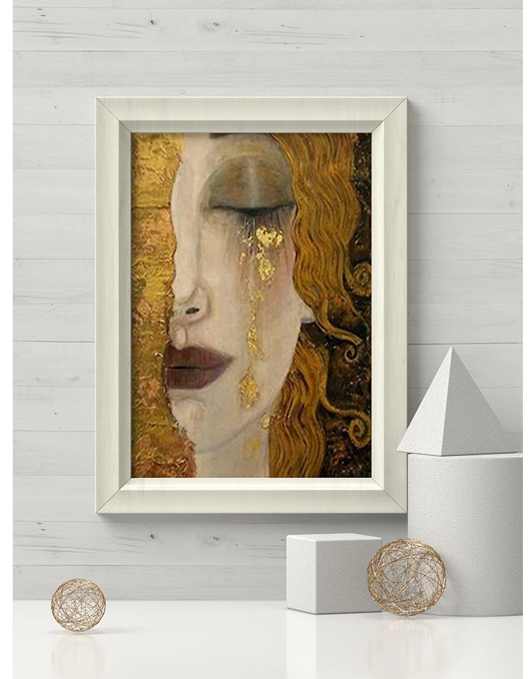 Abstrakti 5D Diamond Tapybos Portretas Klasikinis Menininko Gustavo Klimto Ašara Rankų darbo Mozaika, Sienos Freskos Plakatas Namų Puošybai