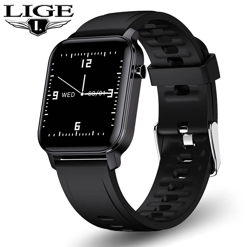 LIGE Naujas Smart Apyrankę Pedometer Fitness Tracker, Širdies ritmą, Kraujo Spaudimą, Stebėti Sporto Smart Watch Vyrai 