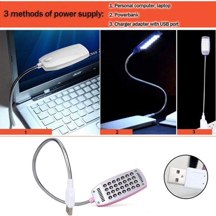 Lankstus USB 28 LED Stalo Lempa Kompiuteris Nešiojamas Akių Apsauga Šviesos