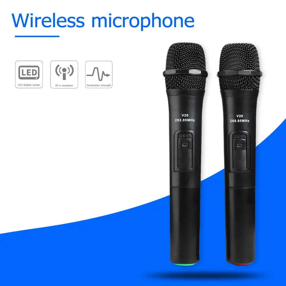 2vnt Smart Wireless Handheld Microphone Mic su USB Imtuvas Karaoke Kalbos Garsiakalbis