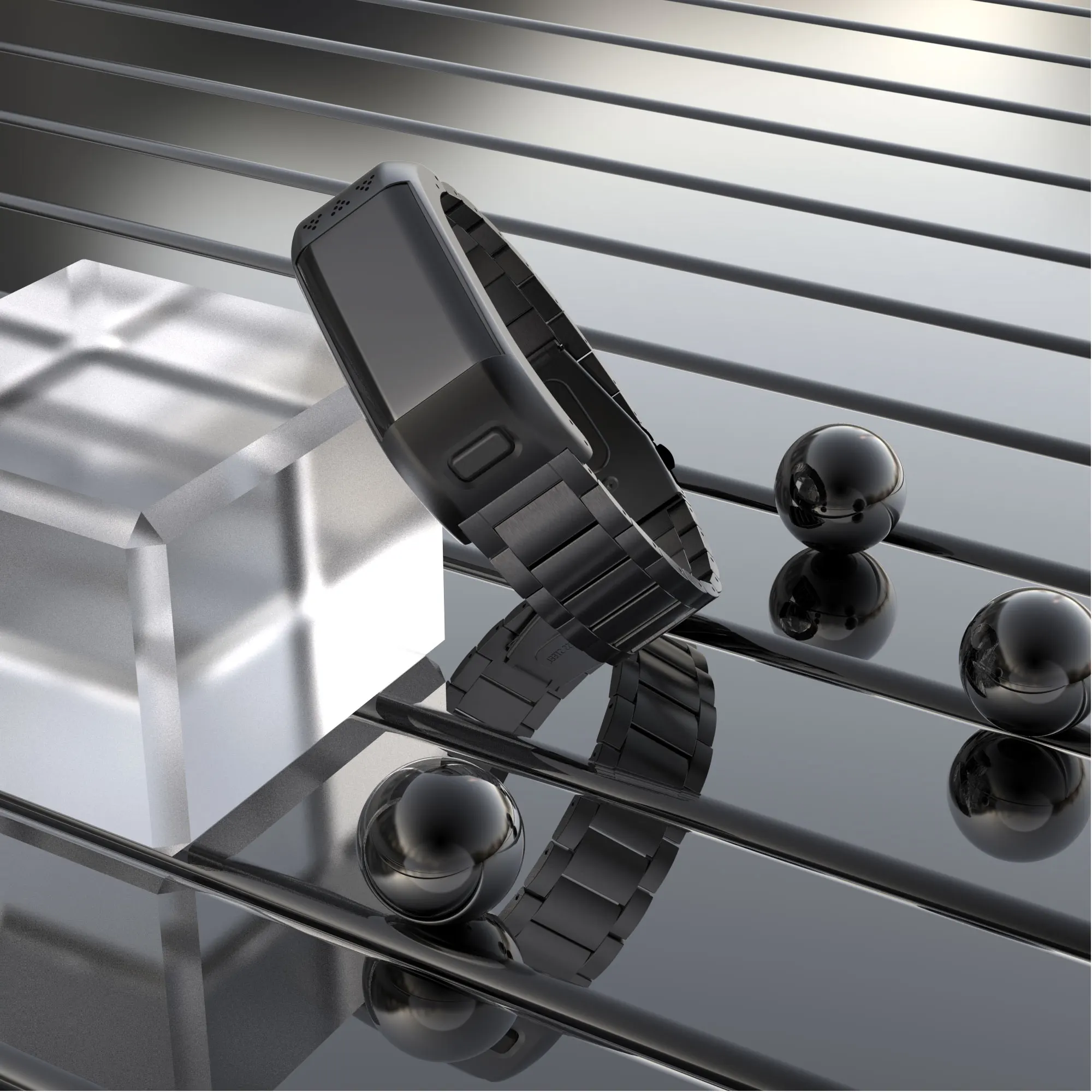 Nerūdijančio Plieno Žiūrėti juostos Vivosmart HR+ Dirželis Metalo Watchbands Pakeitimo Apyrankė Vivosmart HR+ Smartwatches