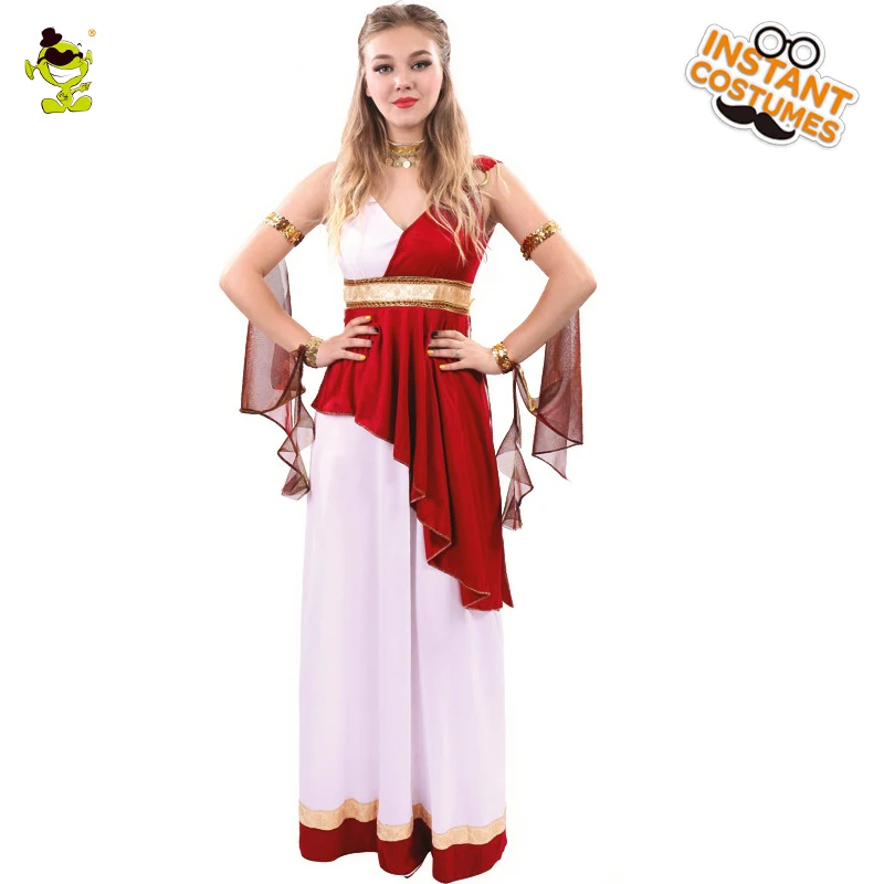 Moterų Deluxe graikų Deivė Kostiumai Suaugusių Moterų Karnavalas Šalies Elegantiškas graikijos Princesė Cosplay Helovinas Dress