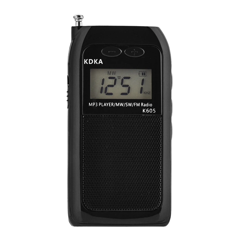 K605 Mini Pocket Radijas Fm Am Mw, Sw Digital Tuning, Radijo Imtuvas, Mp3 Muzikos Grotuvas Vidutinių Bangų / Trumpas Bangų / Fm Stereo Radijas-Karšto