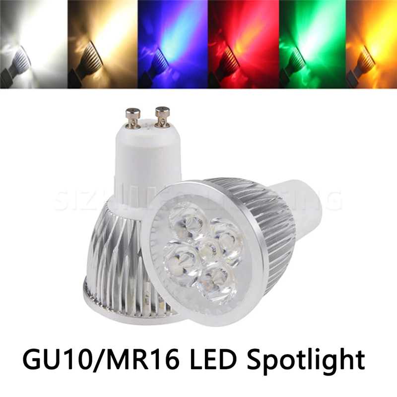 10vnt Aukštos kokybės GU10 MR16 LED Lemputė 9W 12W 15W LED lempos, LED lemputės 12V 24V 110V, 220V Raudona/Mėlyna/Geltona/Žalia/Šilta/Šalta apšvietimas