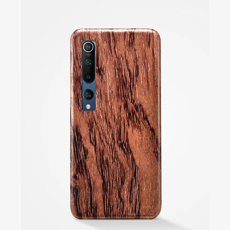 Natūralios Medinės telefoną atveju Xiaomi mi ultra 10 mi10 mi10pro padengti Riešuto/Raudonmedžio/Juoda medienos lukšto (natūralaus medžio)