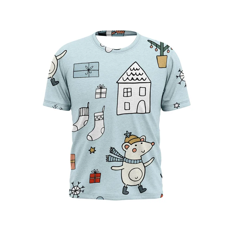2021New Kalėdų Marškinėlius Vyrų Juokingas Anime Drabužius T Shirts 3d Marškinėliai Print T-shirt Šalies Laimingas Vyrų Drabužiai.