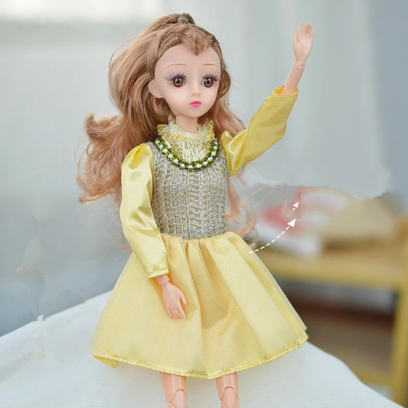 Naujas 11 Sąnarių Kilnojamojo Gražus Princesė BJD Doll Baby 32cm Lėlės su Drabužių Mergaičių Žaislai