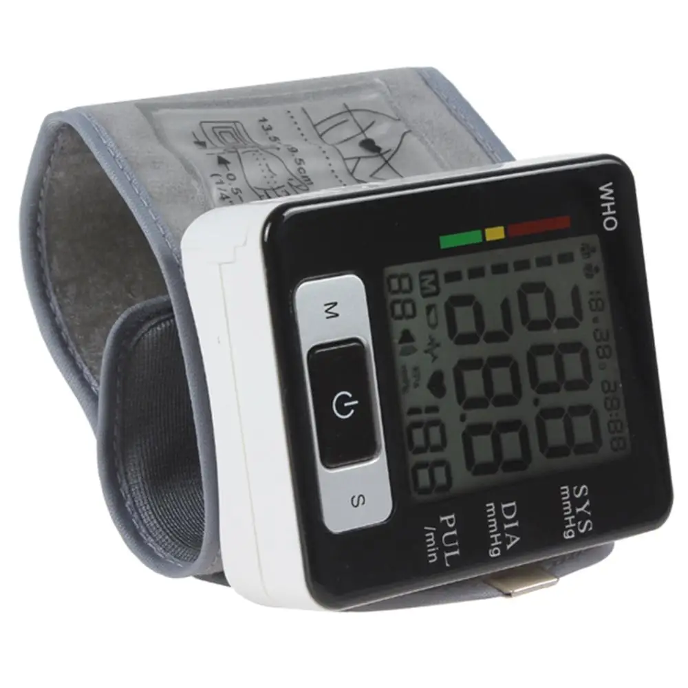 Skaitmeninis Riešo kraujospūdžio matuoklis Pilnai automatinis USB Įkrovimo Automatinė anglų Elektros Kamertonas ' Naudoti Namuose, LCD