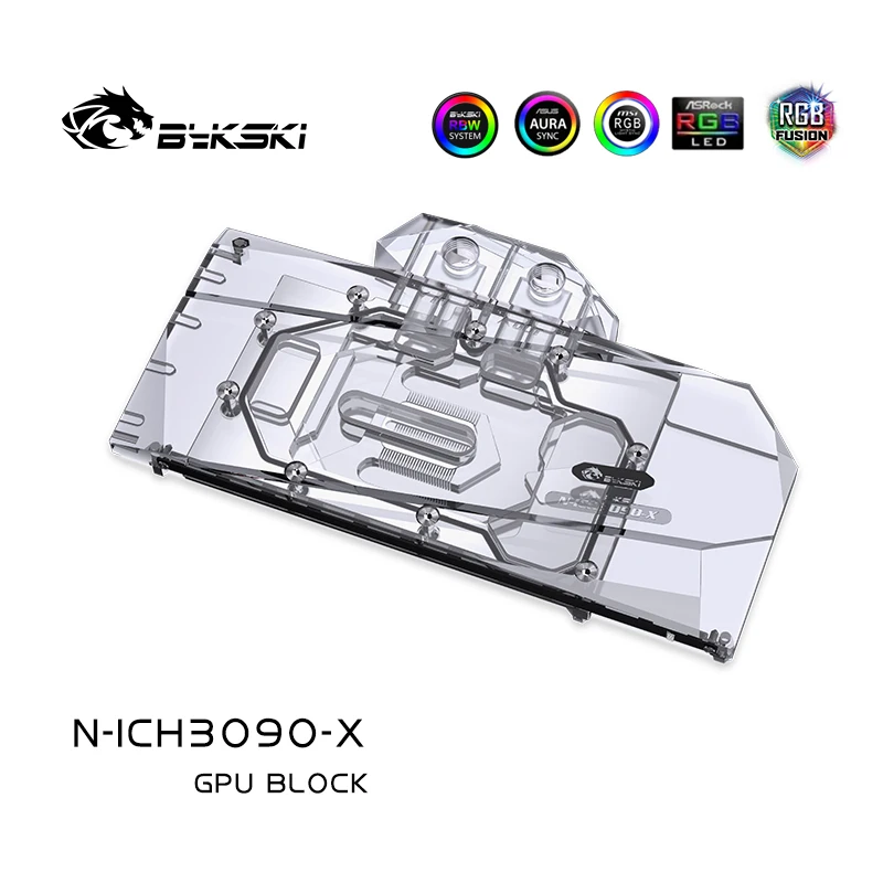 Bykski Vandens Bloko naudoti Inno3D RTX 3080 /3090 ICHILL IceDragon Super Edition/Vario Radiatorius, Blokinis/3PIN 5V A-RGB/4PIN 12V RGB