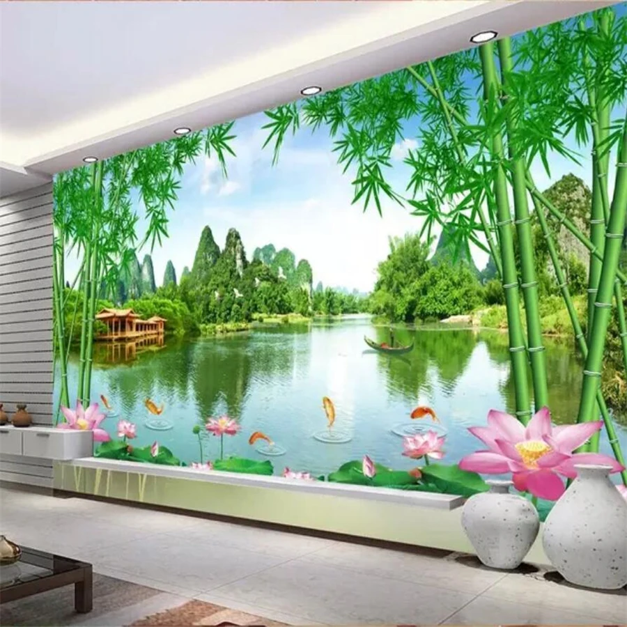 Wellyu Užsakymą tapetai 3d didelių nuotraukų freskomis kalnų aišku, dekoracijos Jiangnan geros dekoracijos, miegamąjį, TV foną, sienos popieriaus обои
