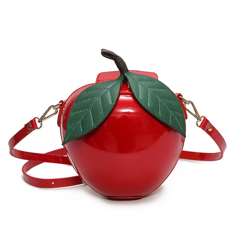Nemokamas pristatymas Apple Formos Krepšys Mielas Juokingas Moterų Vakare Maišelį Šalis Vestuvių Sankabos Piniginės Grandinės Pečių Maišą gimtadienio dovana