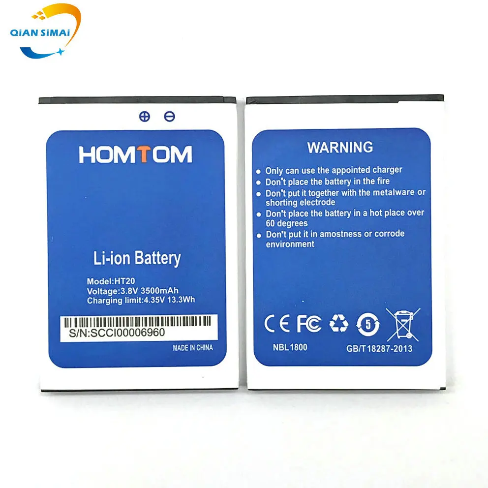 Nauji Aukštos Qualtiy Homtom HT20 Baterija Homtom HT20 Pro mobiliųjų telefonų sandėlyje+ Stebėti Kodas