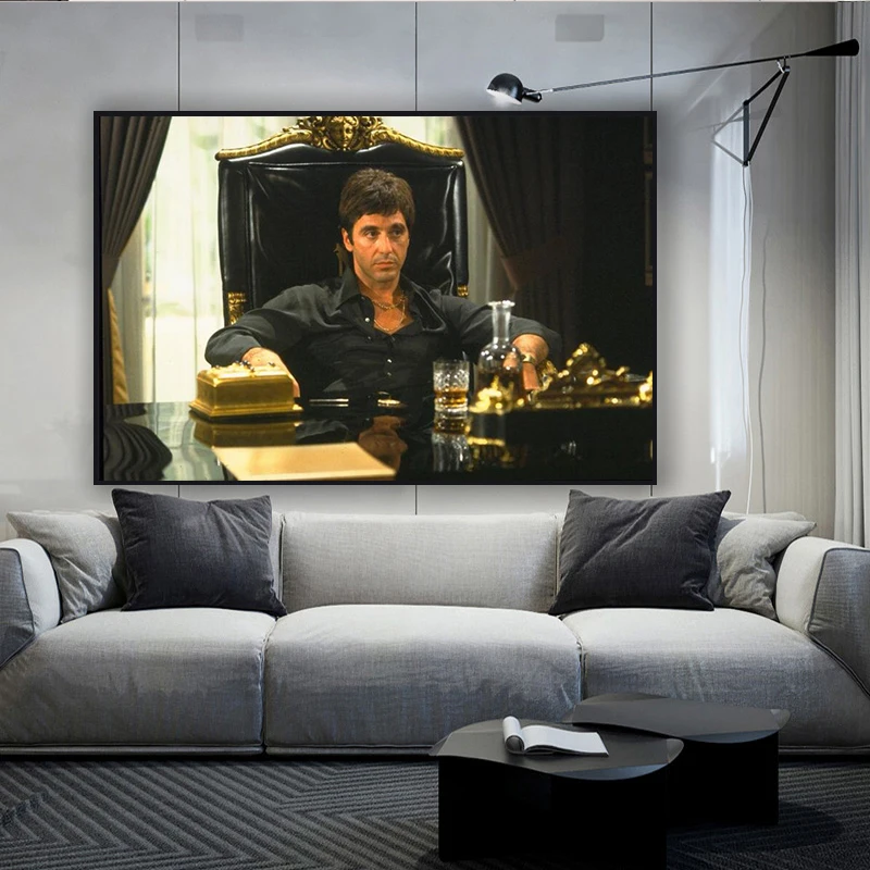 Šiuolaikinio Portreto Menas Drobė Meno Tapybos Plakatas ir Spausdina Sienos Meno Tony Montana Nuotraukos Kambarį Namo Apdaila